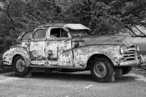 Broken Vintage Car