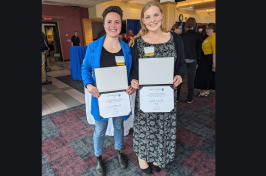 Hannah Falcone and Kate Moscouver earned 的 主要研究 Graduate Public Engagement and Outreach Award.